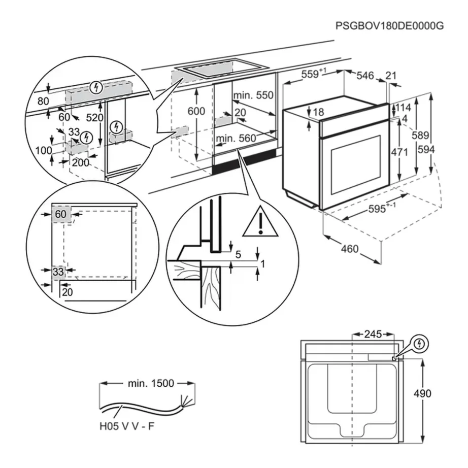 Integreeritav elektriahi pirolüütilise puhastusega ELECTROLUX KOEAP3XT, 60 cm, 71 l, A++, CookSmart Touch, Wi-Fi, 85 automaatprogrammi, lihatermomeeter, matt must – 9