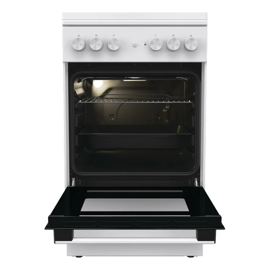 50 cm gaasipliit elektriahjuga Gorenje GK5A22WH, 4 keeduala, 68 l A-klassi ahi AquaClean puhastusega, emailrestid, metallkaan, valge, 50x60x85 cm – 3