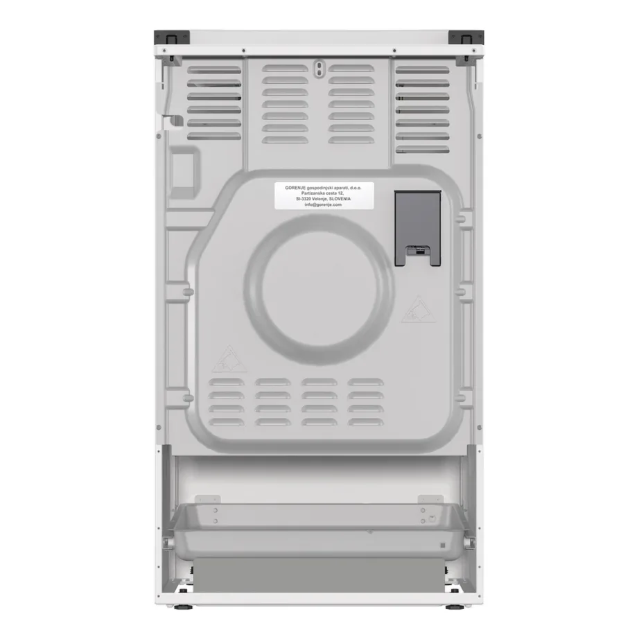 50 cm gaasipliit elektriahjuga Gorenje GK5A22WH, 4 keeduala, 68 l A-klassi ahi AquaClean puhastusega, emailrestid, metallkaan, valge, 50x60x85 cm – 4