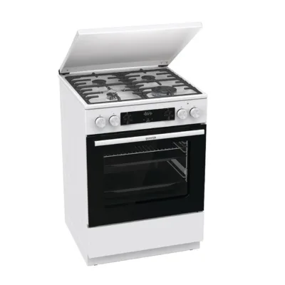 Vabaltseisev gaasipliit elektriahjuga Gorenje GKS6C71WA, 60 cm, 4 põletit, WOK-põleti, malmist pannitoed, 71 l ahi, 11