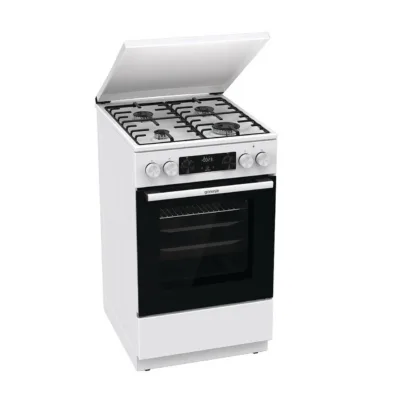 Kombineeritud gaasipliit elektriahjuga Gorenje MEKS5121WM, 50 cm, 70 l, 4 põletit, A energiaklass, konvektsioon,