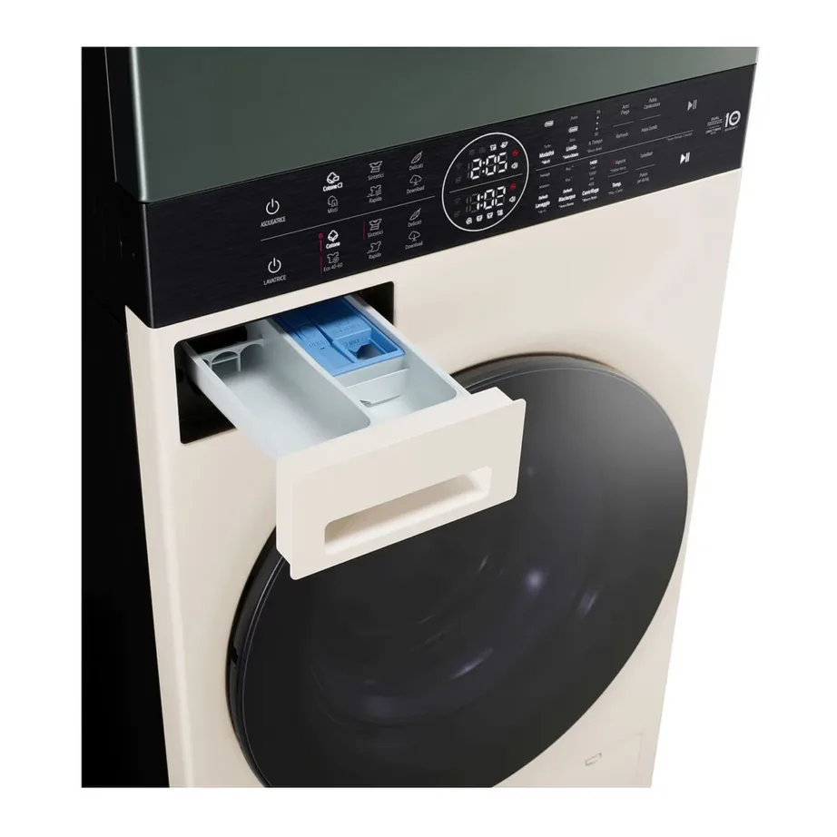 Kuivatiga pesumasin soojuspumbaga LG WT1210EGF, 12 kg pesu, 10 kg kuivatamine, A/C energiatõhusus, 1400 p/min, 60 cm lai, inverter-mootor, Wi-Fi, roheline – 2