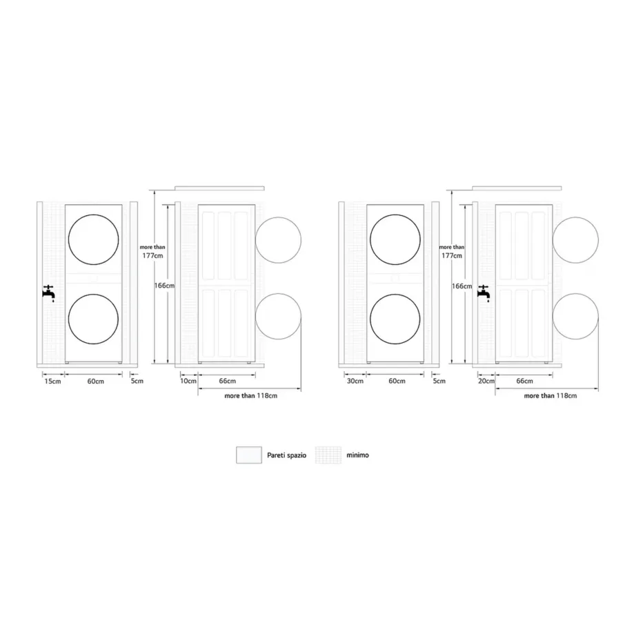Kuivatiga pesumasin soojuspumbaga LG WT1210EGF, 12 kg pesu, 10 kg kuivatamine, A/C energiatõhusus, 1400 p/min, 60 cm lai, inverter-mootor, Wi-Fi, roheline – 3