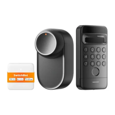 Nutilukukomplekt näotuvastuse ja Matter-toega SwitchBot Lock Ultra 3‑in‑1, Hub Mini ja Vision Keypad, Bluetooth/Wi‑Fi,