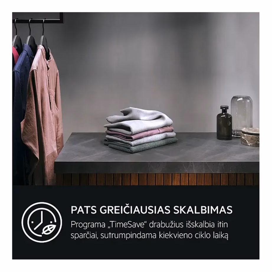 9 kg A-klassi esilaaditav pesumasin AEG LFR6G944GE, 1400 p/min, valge, vabaltseisev, 60 cm, inverter-mootor, LCD-ekraan – 8