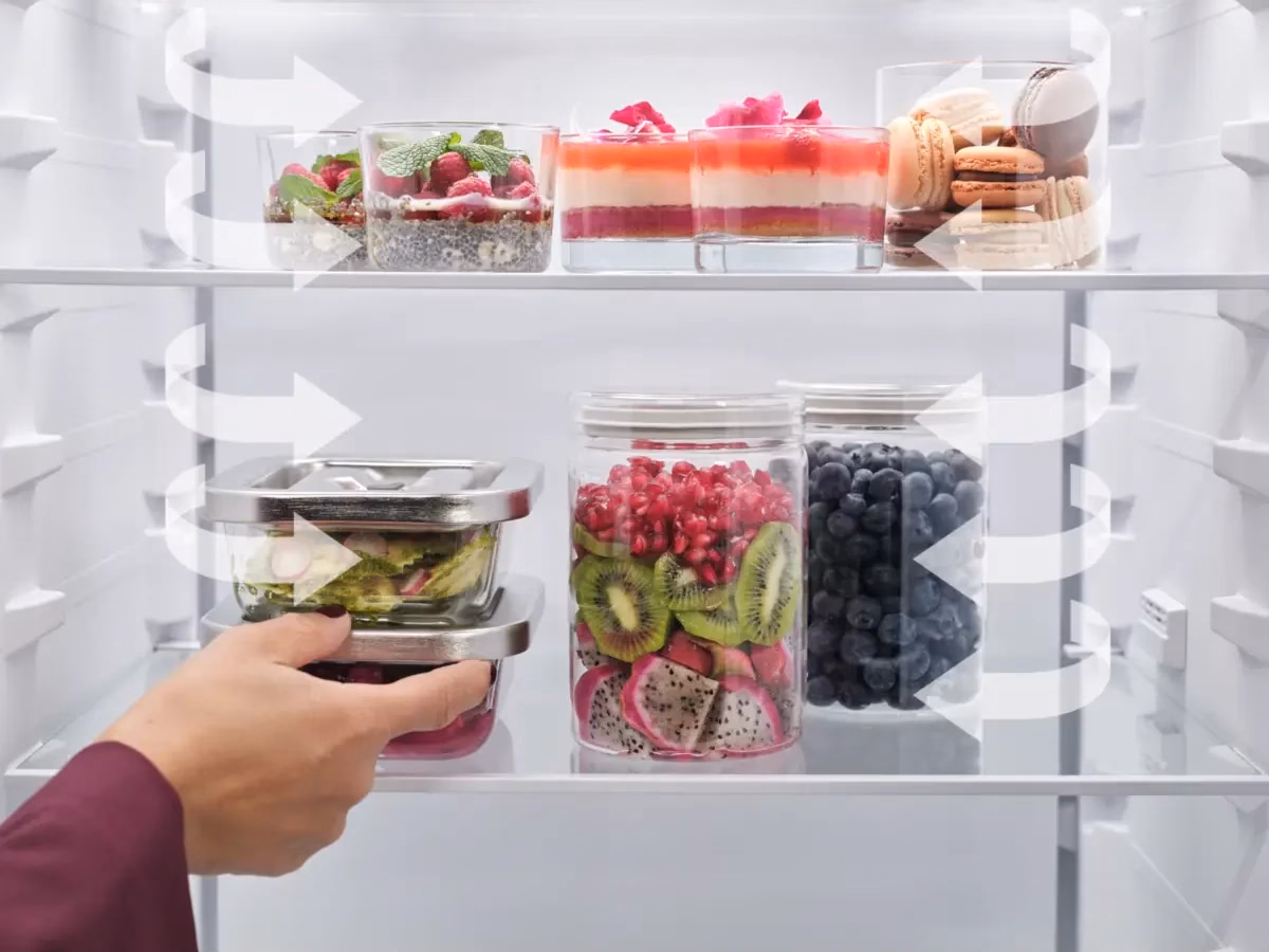 MultiFlow õhuringlus AEG TC6MS18FDS külmiku sisemuses