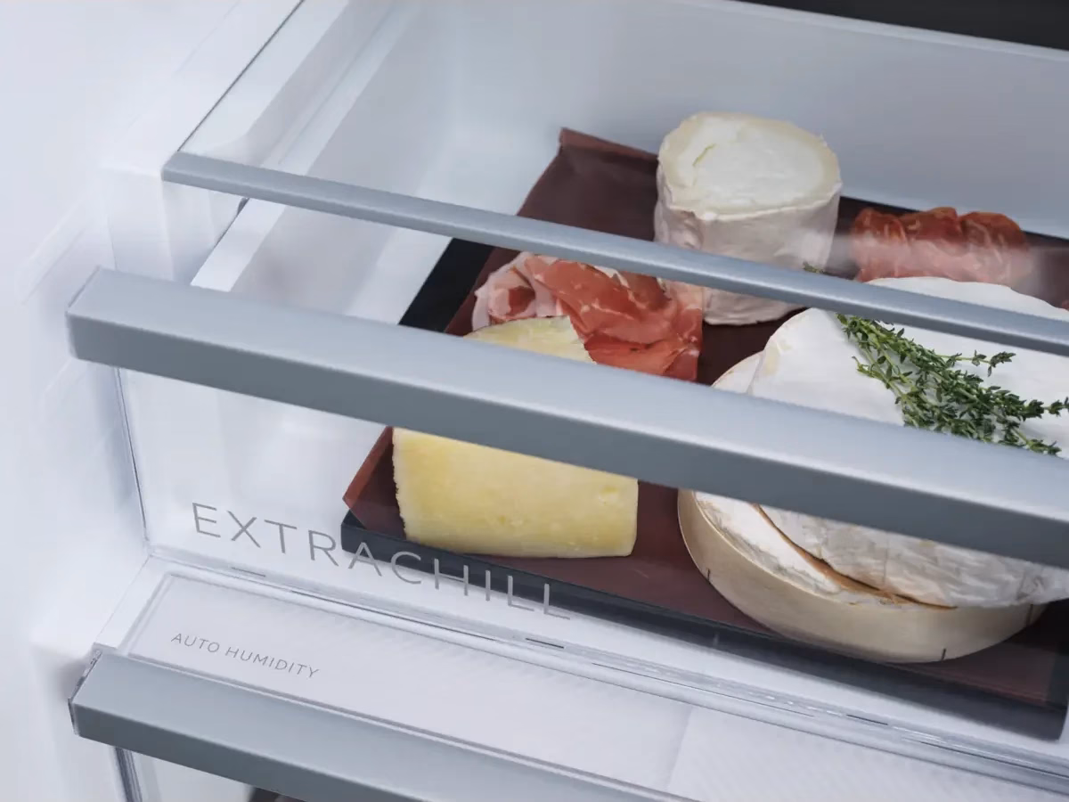 Extra Chill sahtel AEG TC6MS18FDS külmikus juustu ja liha hoiustamiseks