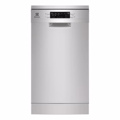 Kompaktne 45 cm nõudepesumasin AirDry kuivatusega ELECTROLUX ESA63200SX, 10 komplekti, 8 programmi, inverter-mootor, 46