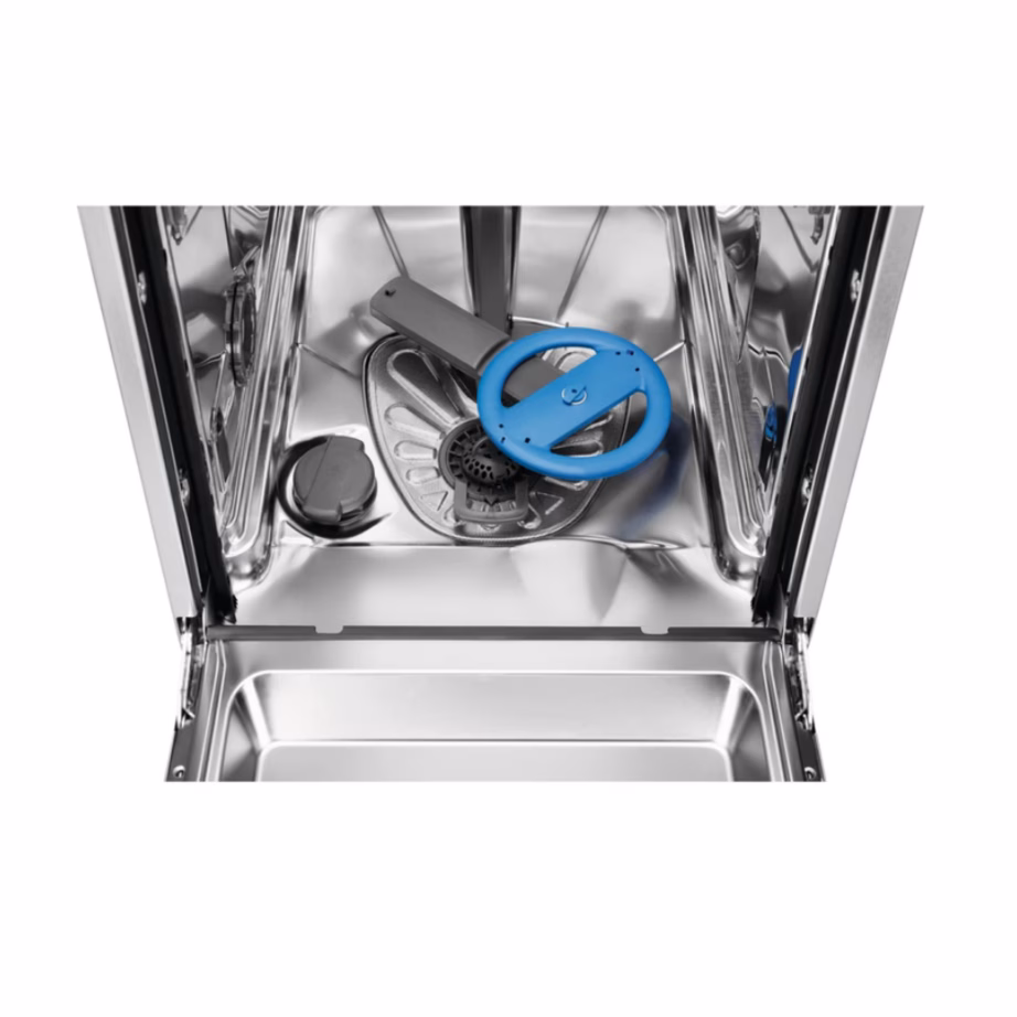 Kitsas vabaltseisev nõudepesumasin SatelliteClean ja AirDry funktsiooniga ELECTROLUX ESS42220SW, 45 cm, 9 nõudekomplekti, klass E, 9,9 l, 46 dB, 8 programmi, roostevaba sisekorpus, valge – 3