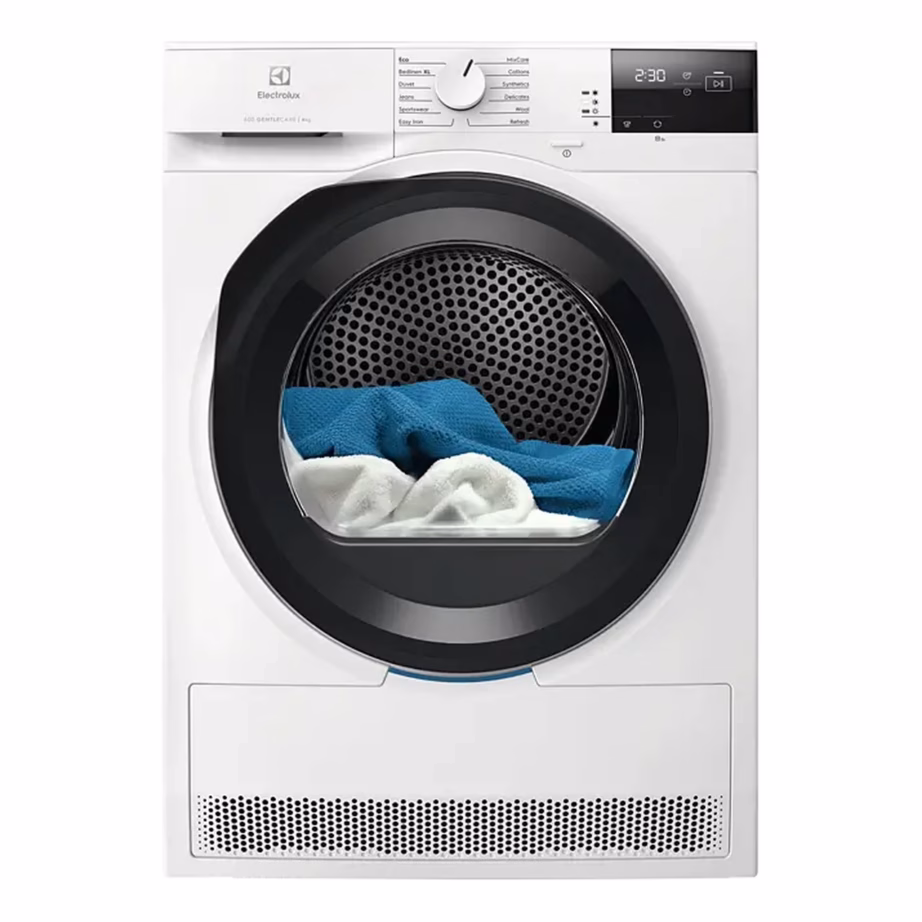 8 kg soojuspumbaga kondenskuivati GentleCare ja MixCare programmidega ELECTROLUX EW6D28BE, eraldiseisev, 60 cm, valge, Anticrease, EasyClean filter, inverter-mootor – 3