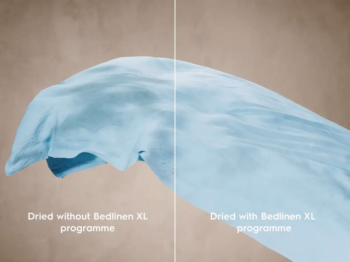 Electrolux EW6D28BE kuivatab ühtlaselt suure koguse voodipesu Bedlinen XL programmiga