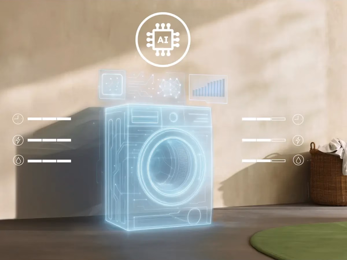 AI WashAssist ja SensiCare koormuse tuvastus säästab vett ja energiat
