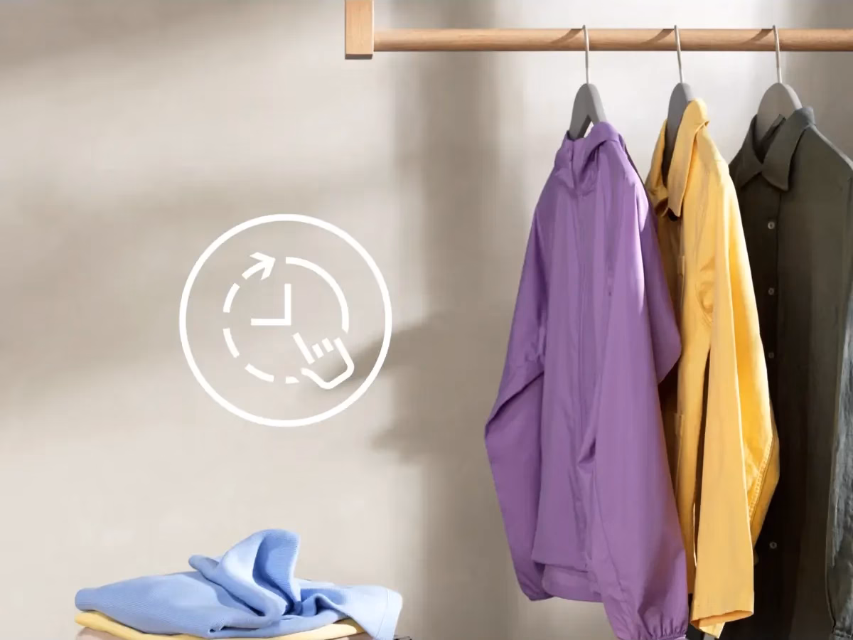 Time Manager® funktsiooniga saab pesuaja lühemaks seada