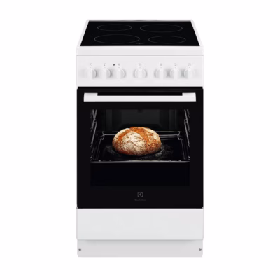 Klaaskeraamiline elektripliit 50 cm ELECTROLUX LKR500066W, 4 keeduala, 60 l elektriahi, 6 kuumutusfunktsiooni, A