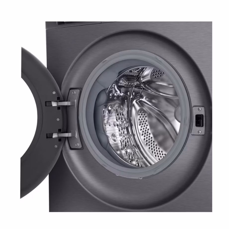 9 kg A-klassi pesumasin aurufunktsiooni ja WiFi-ga LG F2X50S9TBB, esilaadimine, 1200 p/min, invertermootor, 60 cm lai, madal sügavus 53.5 cm, must – 2