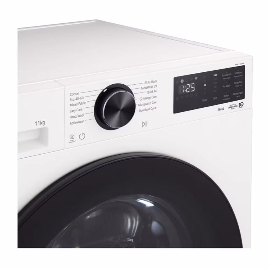 11 kg esiküljeltlaetav pesumasin aurufunktsiooniga LG F4X5011TWB, A energiaklass, 1400 p/min, 60 cm, inverter-mootor, WiFi, valge – 2