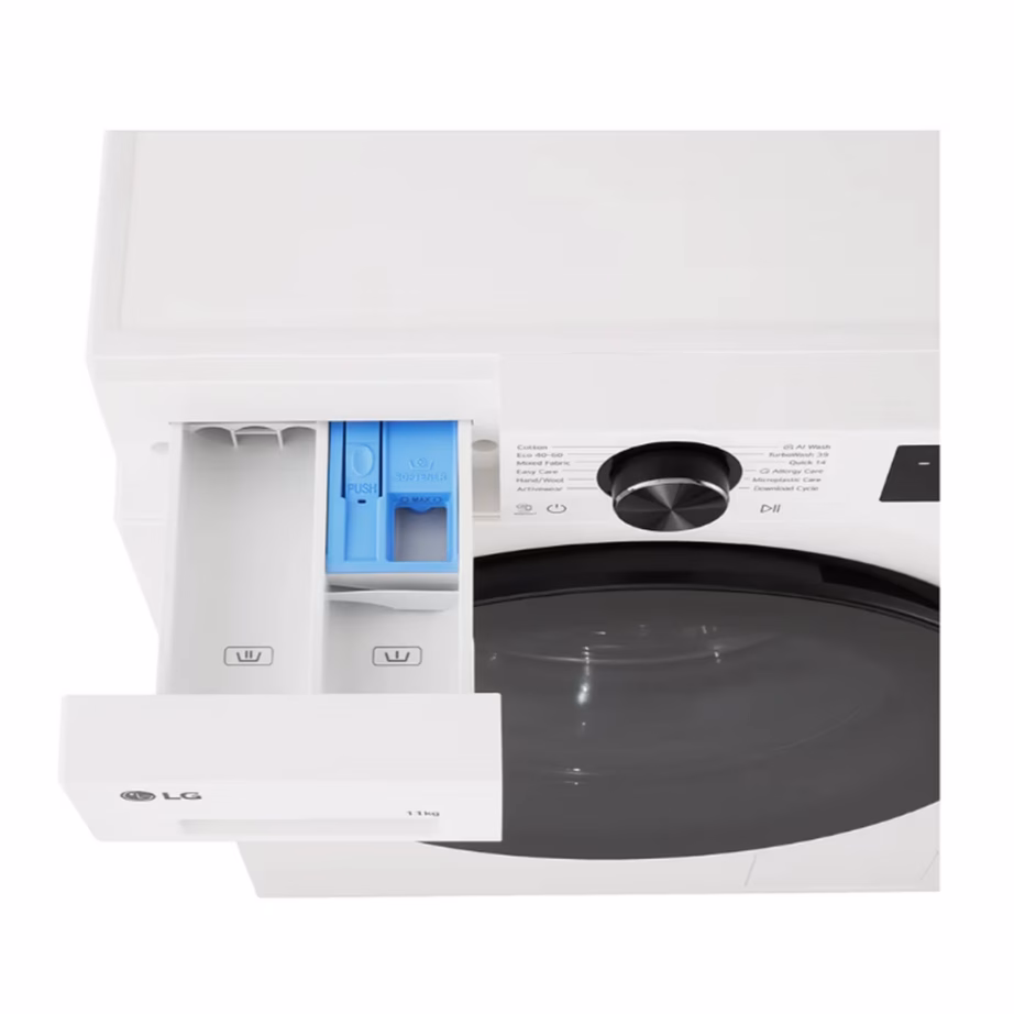 11 kg esiküljeltlaetav pesumasin aurufunktsiooniga LG F4X5011TWB, A energiaklass, 1400 p/min, 60 cm, inverter-mootor, WiFi, valge – 4