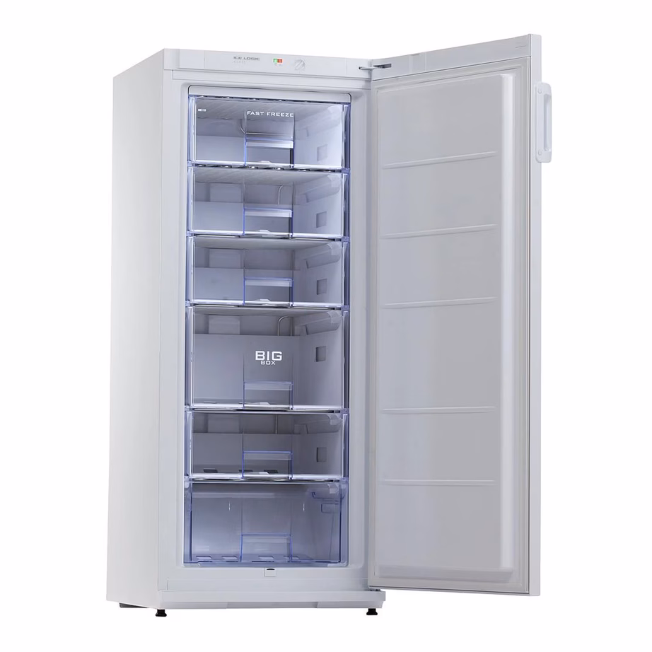 Püstine sügavkülmik kiirkülmutuse ja pööratava uksega SNAIGE F22SM-T1000E1, 202 l, E energiaklass, staatiline jahutus, 6 sahtlit, 60x65x145 cm, valge, 41 dB – 3