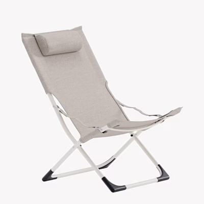 Kokkupandav õuelamamistool Seville, beež terasraam ja peatoega - 1013-222