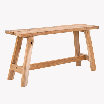 Aiapink taaskasutatud tiigipuidust, naturaalne 90x25x45 cm – House Nordic Barcelona