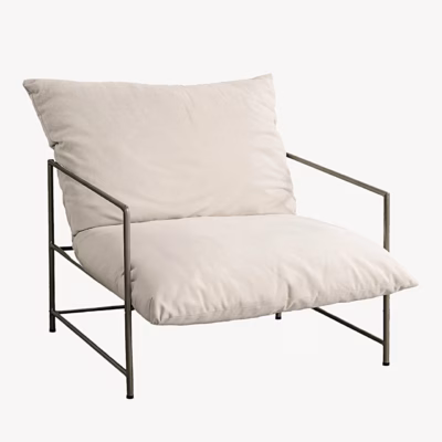 Beež sametkattega tugitool Sedalia pronksivärvi metallraamiga - 18048-222