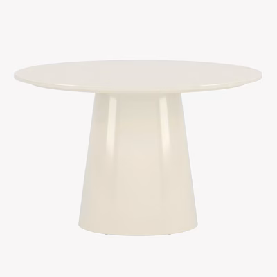 Ümmargune söögilaud Lanzo, läikiv beež, ø120 cm - 18903-222