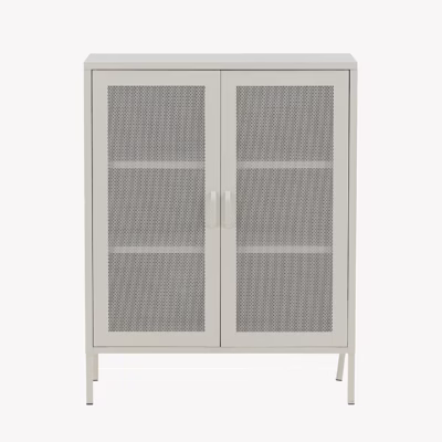 Misha valge metallkapp võreustega, kahe riiuliga - 25360-201