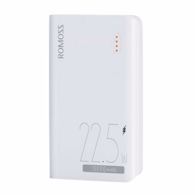 Powerbank 10000 mAh, 22,5 W kiirlaadimine, valge - Romoss SENSE4SF
