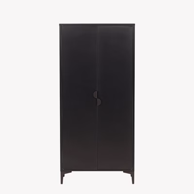 Must terasest riidekapp Piring riiulite ja riputusruumiga, 25622-208