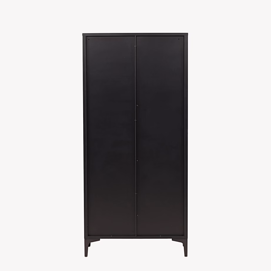 Must terasest riidekapp Piring riiulite ja riputusruumiga, 25622-208 – 7