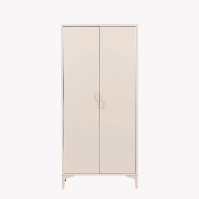 Beež metallist kõrge riidekapp Piring, 2 uksega - 25622-250