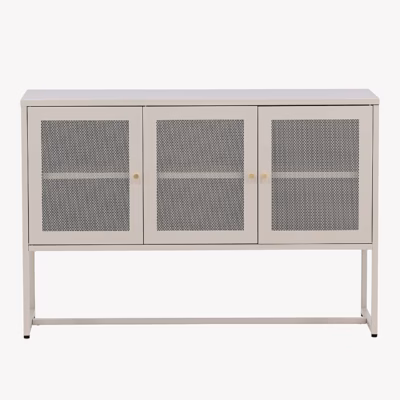 Beež metallkapp Malla perforeeritud ustega kõrgetel jalgadel - 25624-250