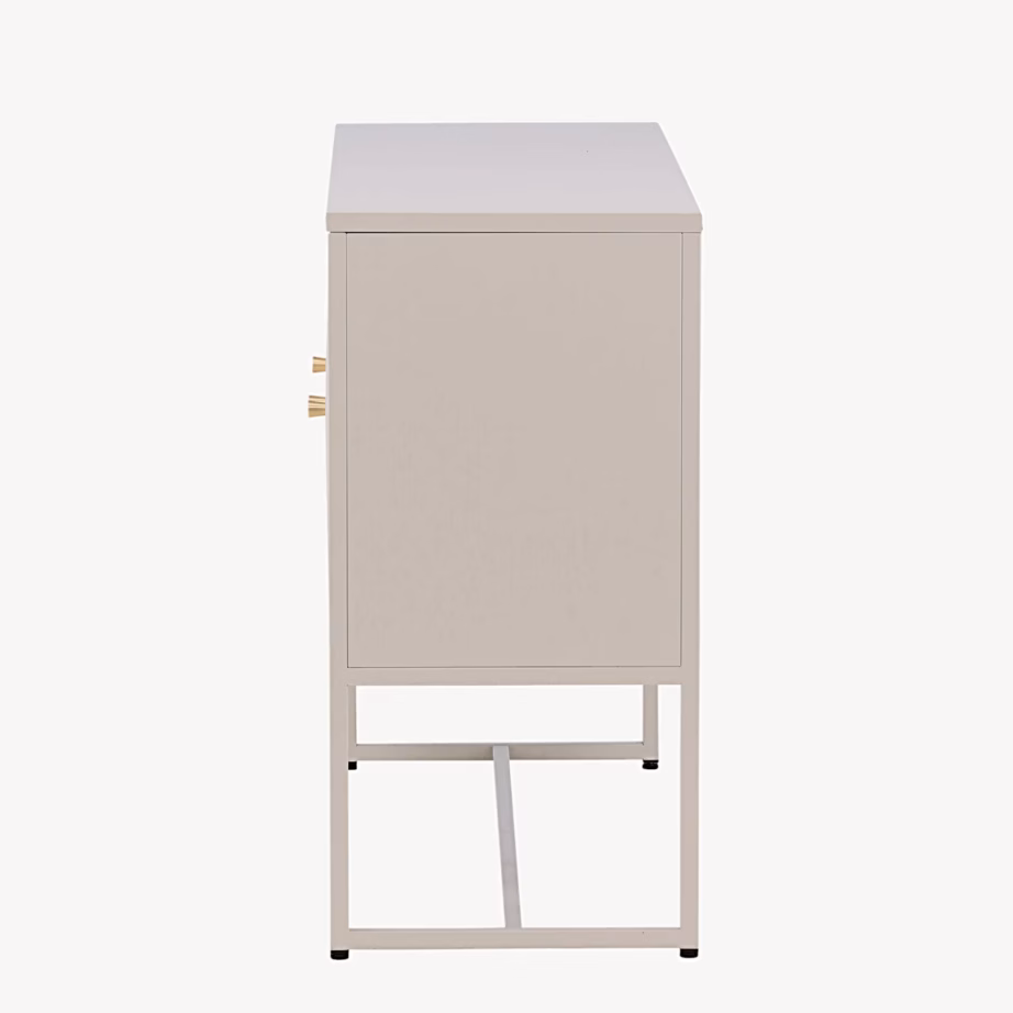 Beež metallkapp Malla perforeeritud ustega kõrgetel jalgadel, 25624-250 – 4