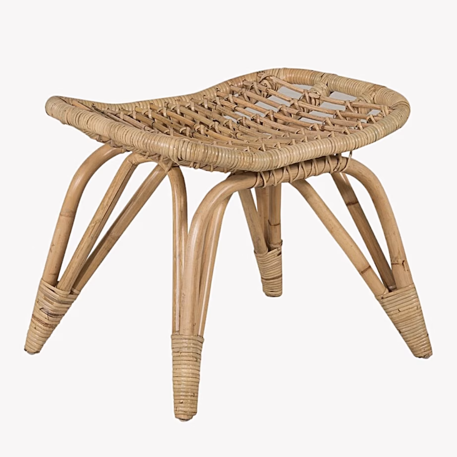 Ella ratangist lounge-tugitool murdvalge padja ja tumbaga, 2571-6011 – 4