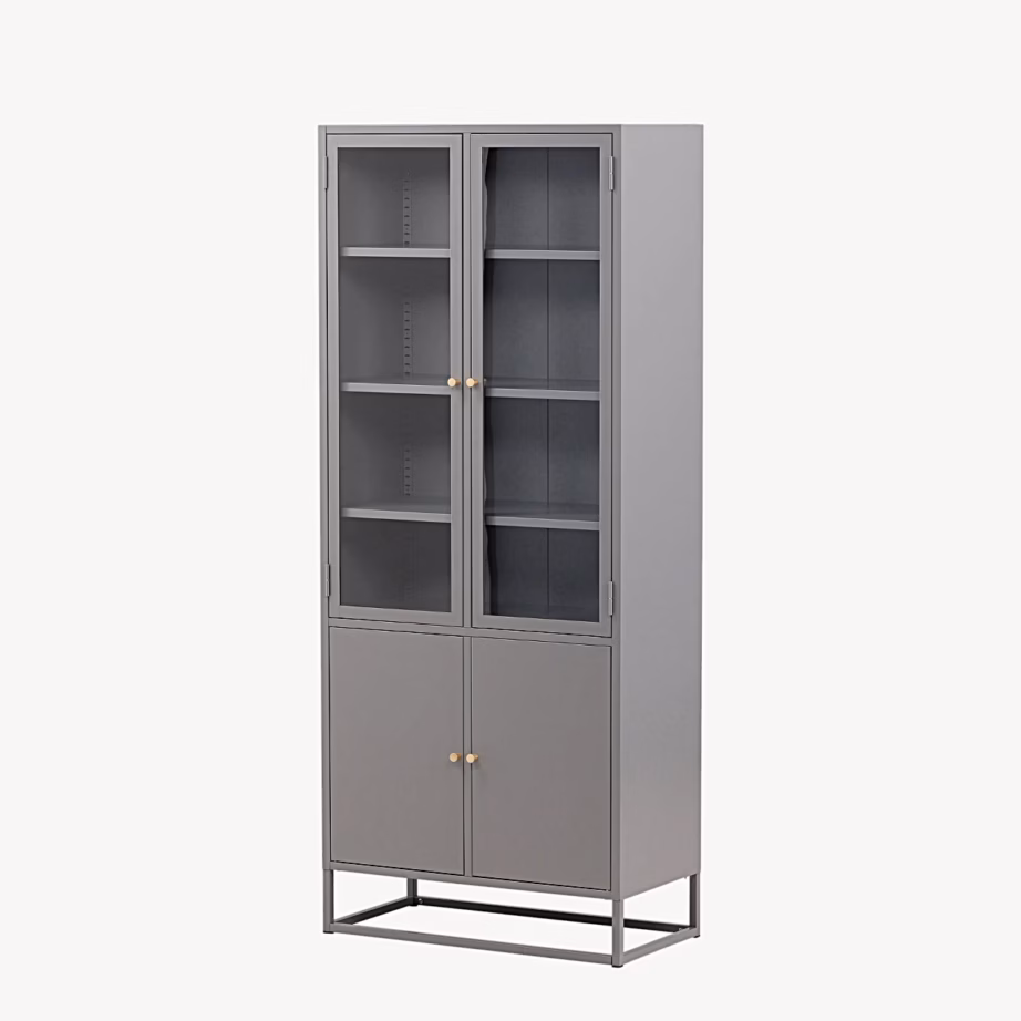 Helehall terasest vitriinkapp Bakal klaas- ja täisustega, 28069-255 – 2