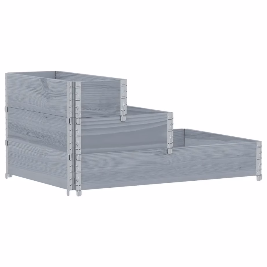 3-korruseline hall männipuidust taimekast 120 x 80 cm – 2