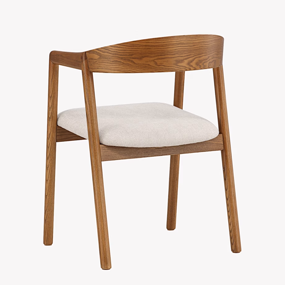 Pruun saarepuidust söögitool Långön beeži istmega, 43000-444 – 6