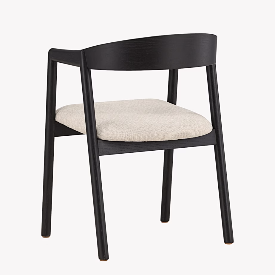 Långön söögitool musta puidust raamiga ja beeži istmega, 43000-555 – 6