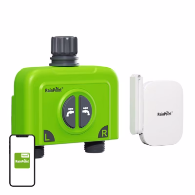 WiFi 2-tsooniga nutikas niisutuskontroller väravaga, IP65, RainPoint