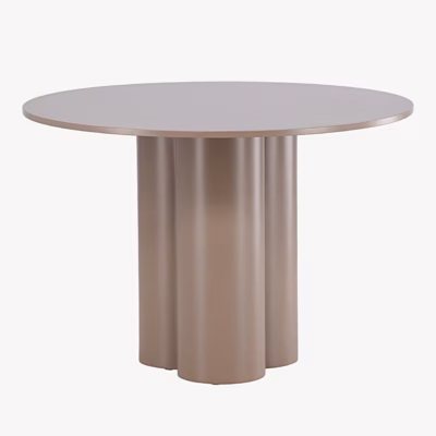 Ümmargune söögilaud Olivia, tumepruun MDF, ø110 cm - 61130-888