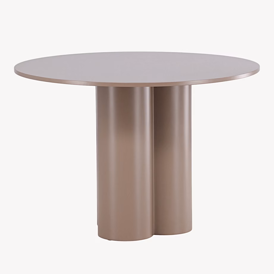 Ümmargune söögilaud Olivia, tumepruun MDF, ø110 cm, 61130-888 – 2