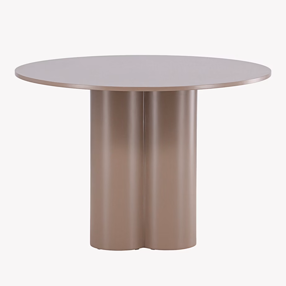 Ümmargune söögilaud Olivia, tumepruun MDF, ø110 cm, 61130-888 – 7