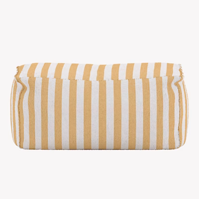 Triibuline aiatumba Redang, kollane-valge, 75x40x33 cm - 6172-777