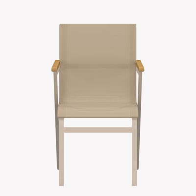 Mexico beež aiasöögitool alumiiniumraami ja tiigipuuga - 6183-222