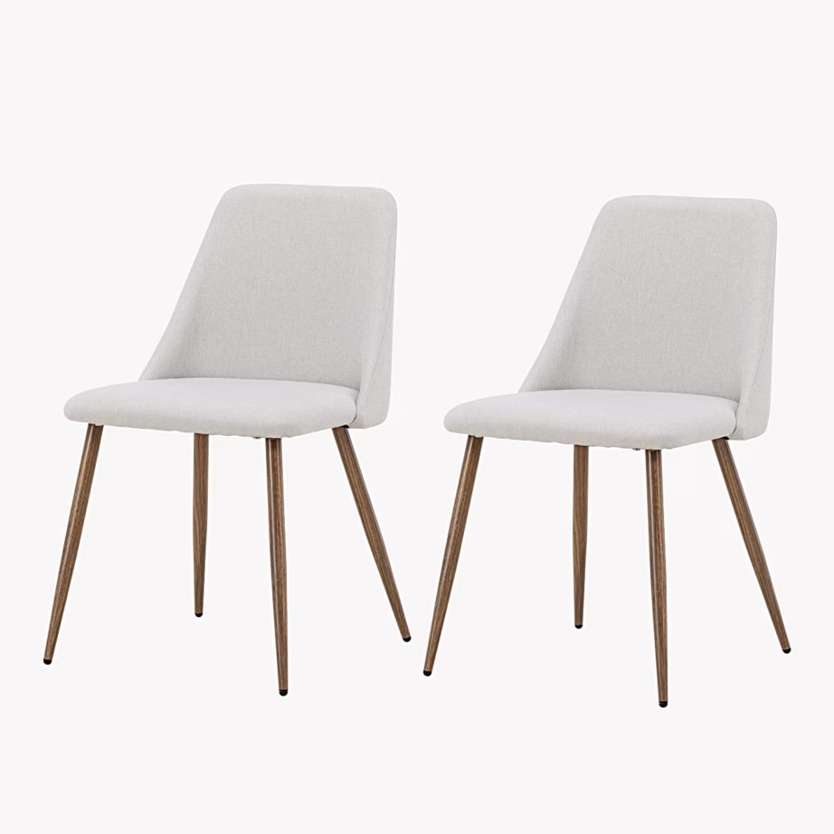 Night söögitool, beež linane kangas, mokka jalad, 61930-123 – 2