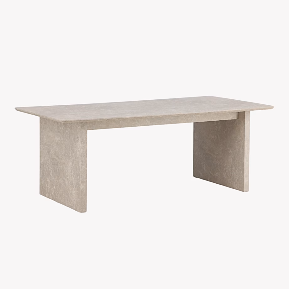 Ristkülikukujuline söögilaud Vail, beež marmormuster, 200×100 cm, 61938-130 – 6