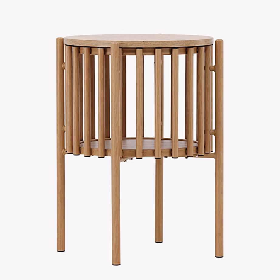 Rubbo ümmargune abilaud, puidutoonis 45×65 cm, 62038-107 – 3