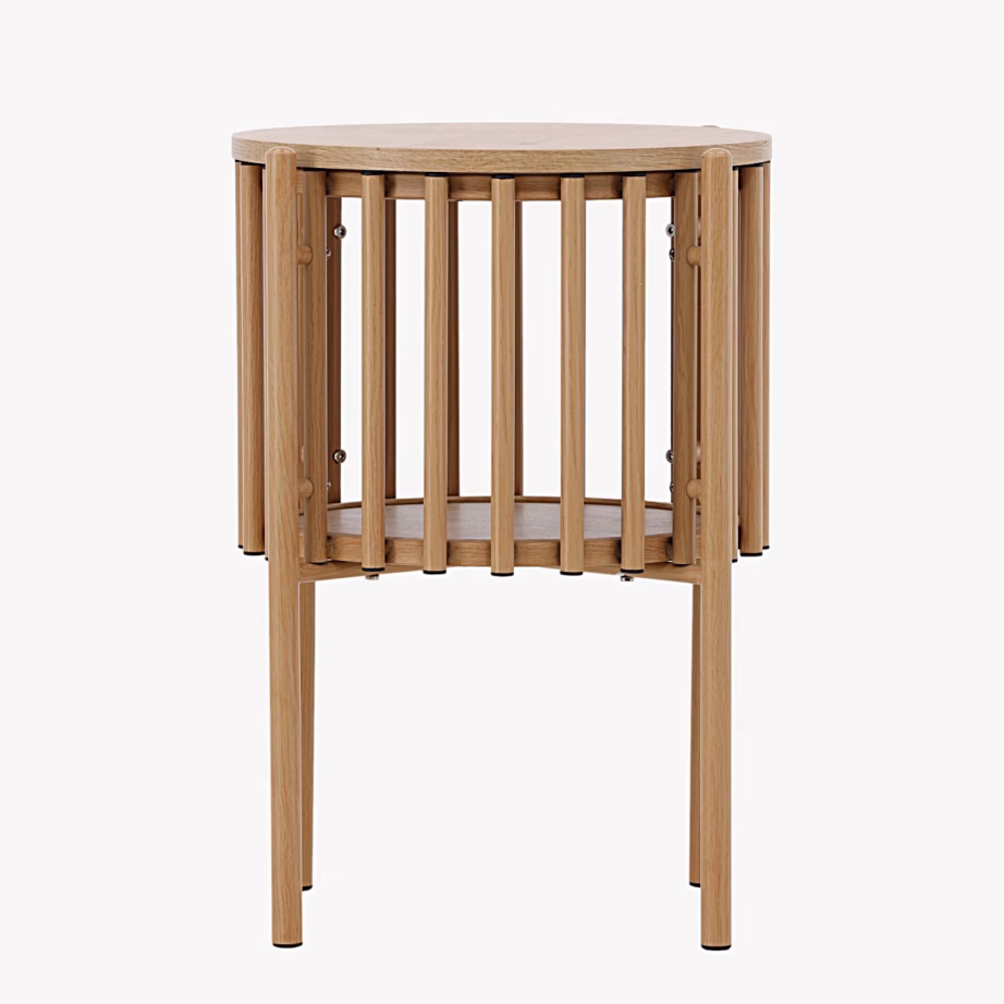 Rubbo ümmargune abilaud, puidutoonis 45×65 cm, 62038-107 – 4