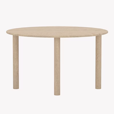 Ovaalne söögilaud Hilo, looduslik MDF 130x110 - 62117-107