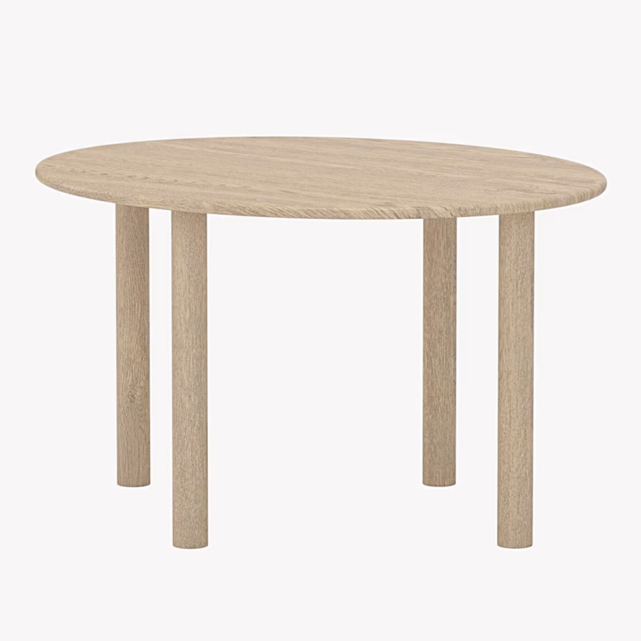 Ovaalne söögilaud Hilo, looduslik MDF 130×110, 62117-107 – 3